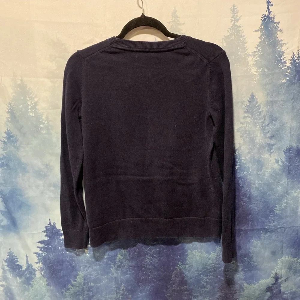 Tommy Hilfiger Women's Sweater Blue Knit Sweater Classic Logo Tommy Jeans